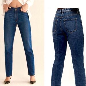 🧨DYNAMITE ROSIE JEANS DARK WASH BUTTON FLY STRAIGHT LEG SIZE 24